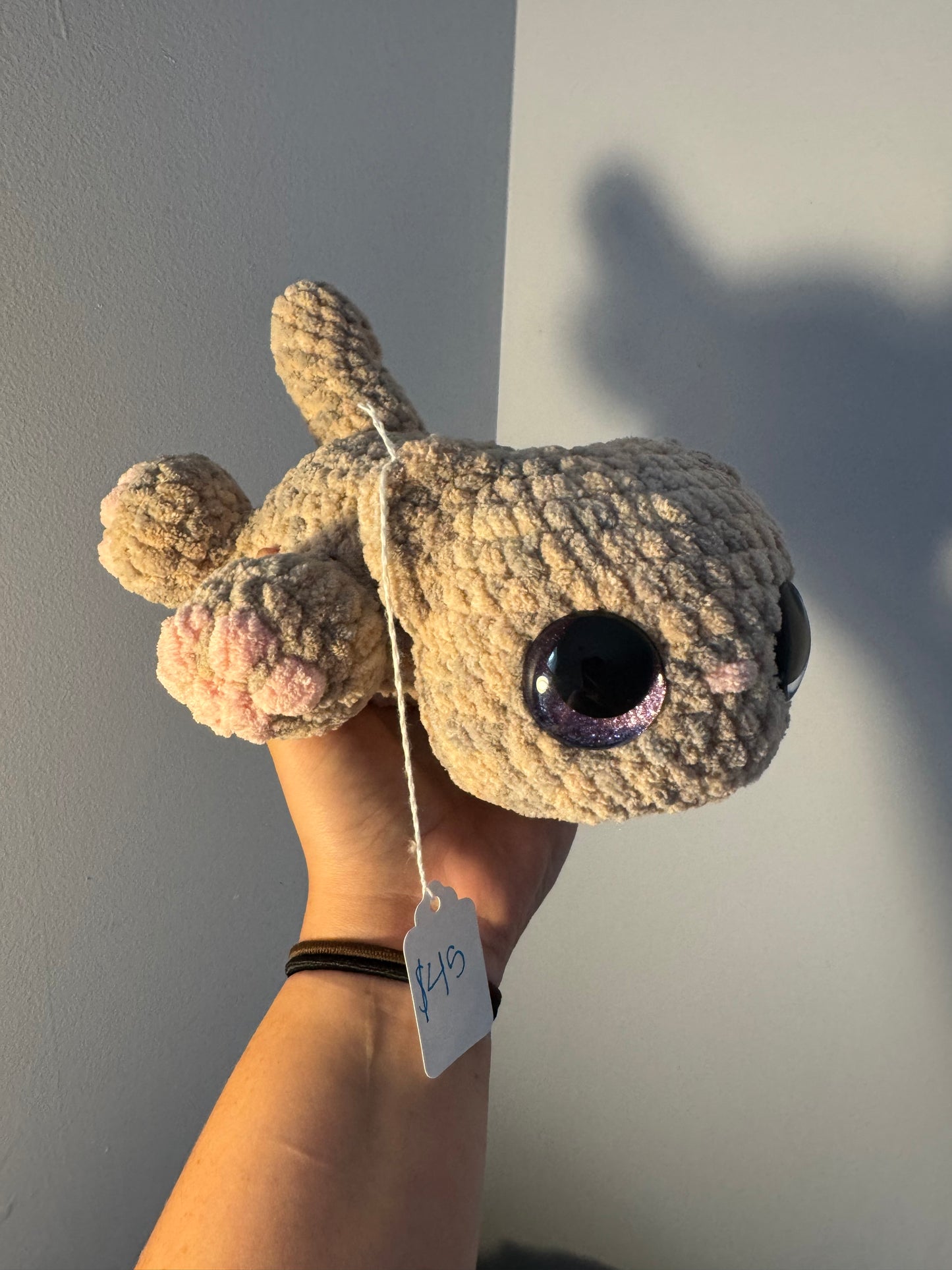 Splooting Cat Crocheted Amigurumi