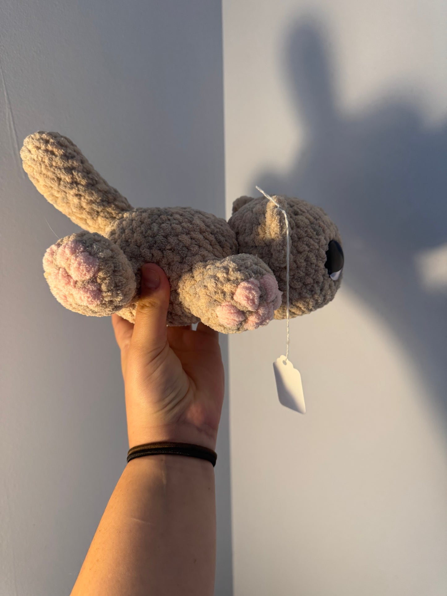 Splooting Cat Crocheted Amigurumi