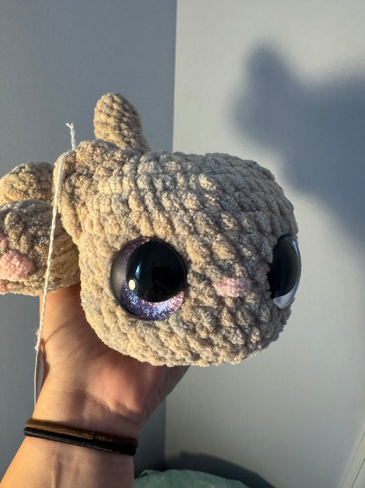 Splooting Cat Crocheted Amigurumi