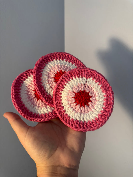Single Cotton Crochet Evil Eye Home Decor Coaster